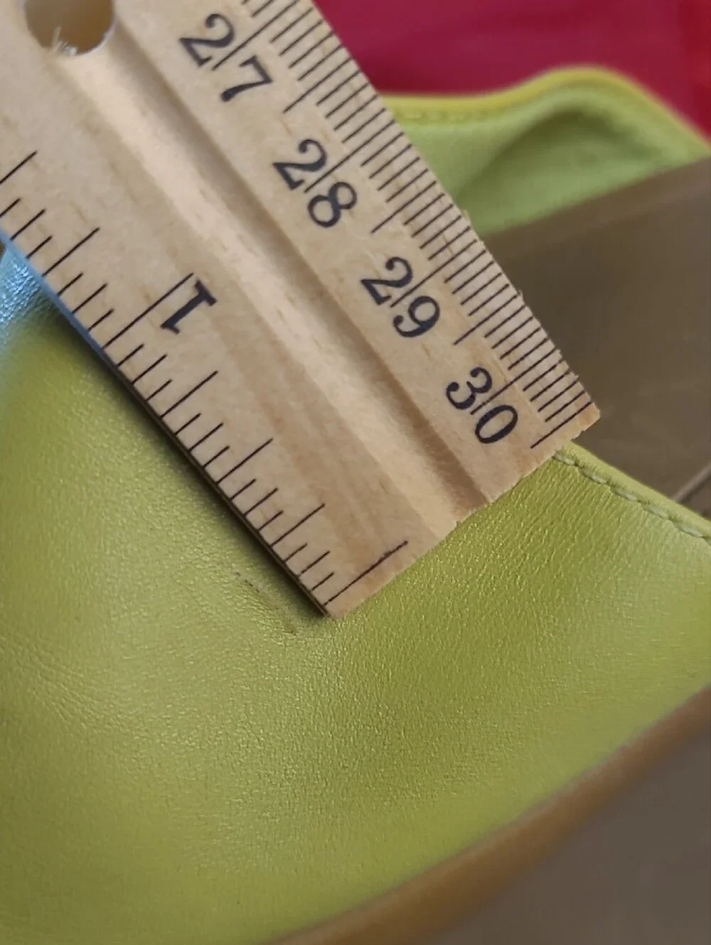 Lizflex By Claiborne Lime Green Leather Wedge Slide Sandals Comfort Women Size 9